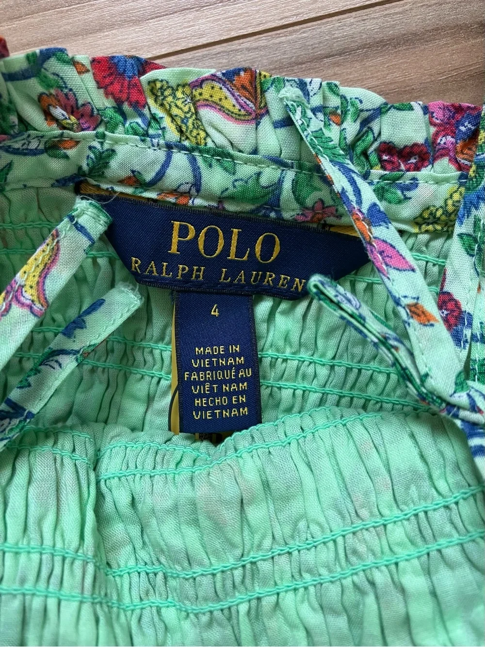 Polo Ralph Lauren Romper Green Paisley Colorful